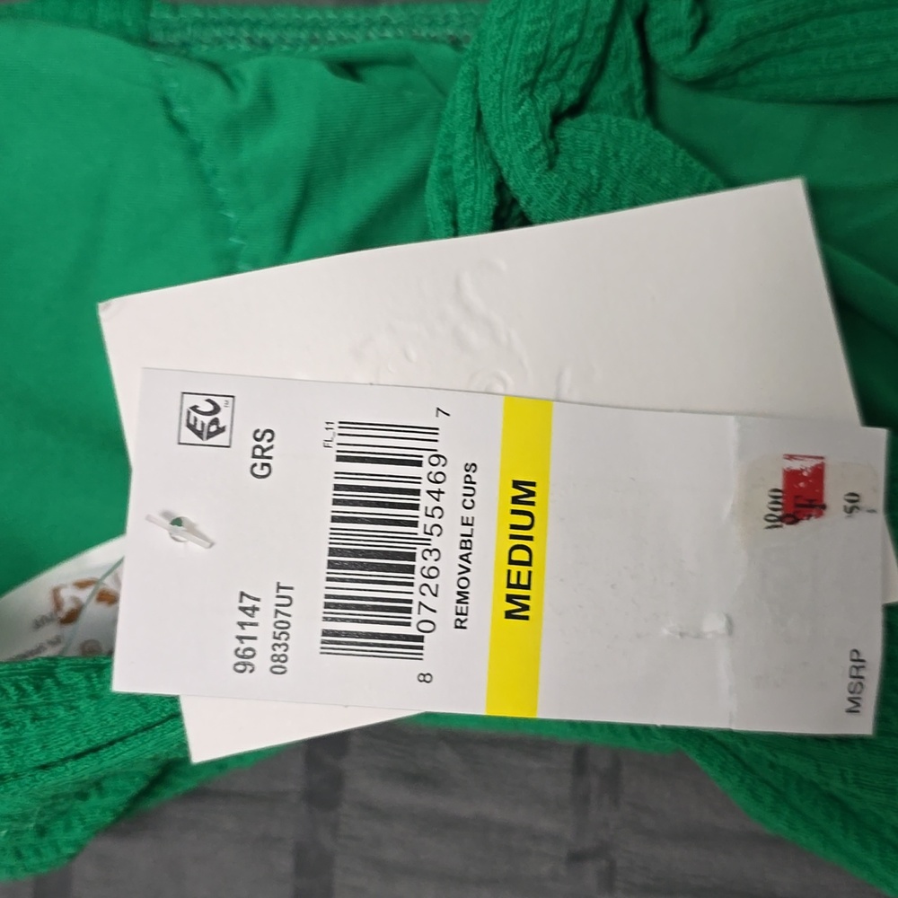 Becca Green One Piece Swimsuit Sz Med Nwt - Picture 6 of 6